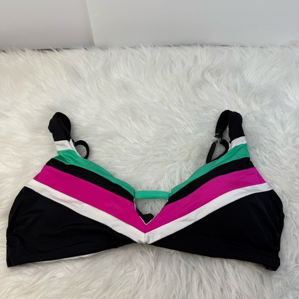 Trina Turk Women's Standard Mod Colorblock V Bikini Top
